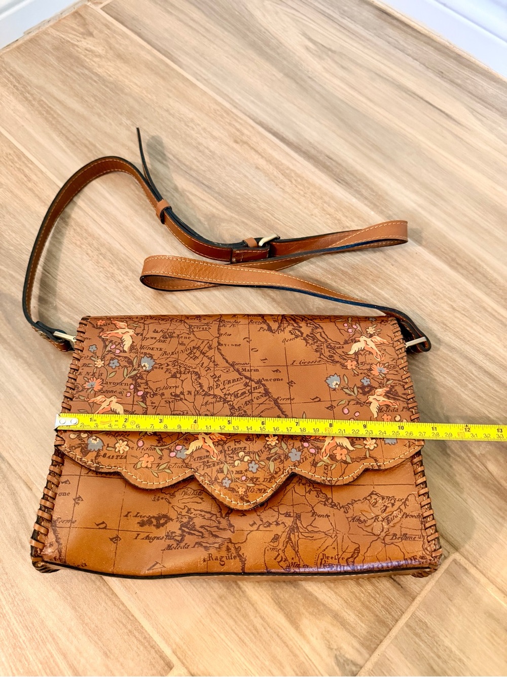 Patricia Nash Leather Floral Map-Print Bag and Wallet - Picture 13 of 13